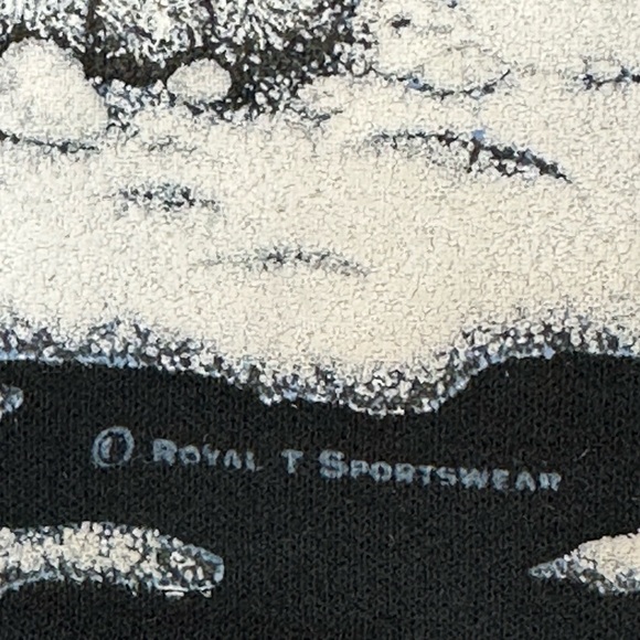 Jerzees Puppy Bird Snowflakes Winter Scene Sweatshirt Mock Neck Large Black Cozy - Picture 5 of 15